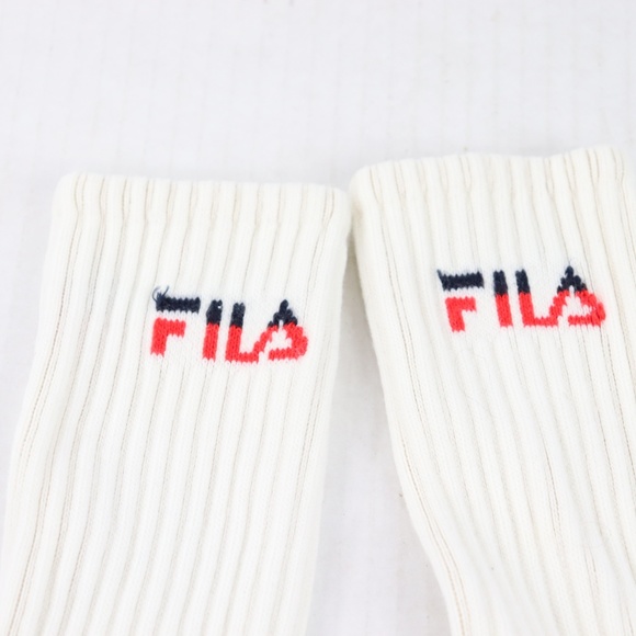 Vintage 90s Fila Mens Large 9-14 Crew Socks White - Picture 2 of 5